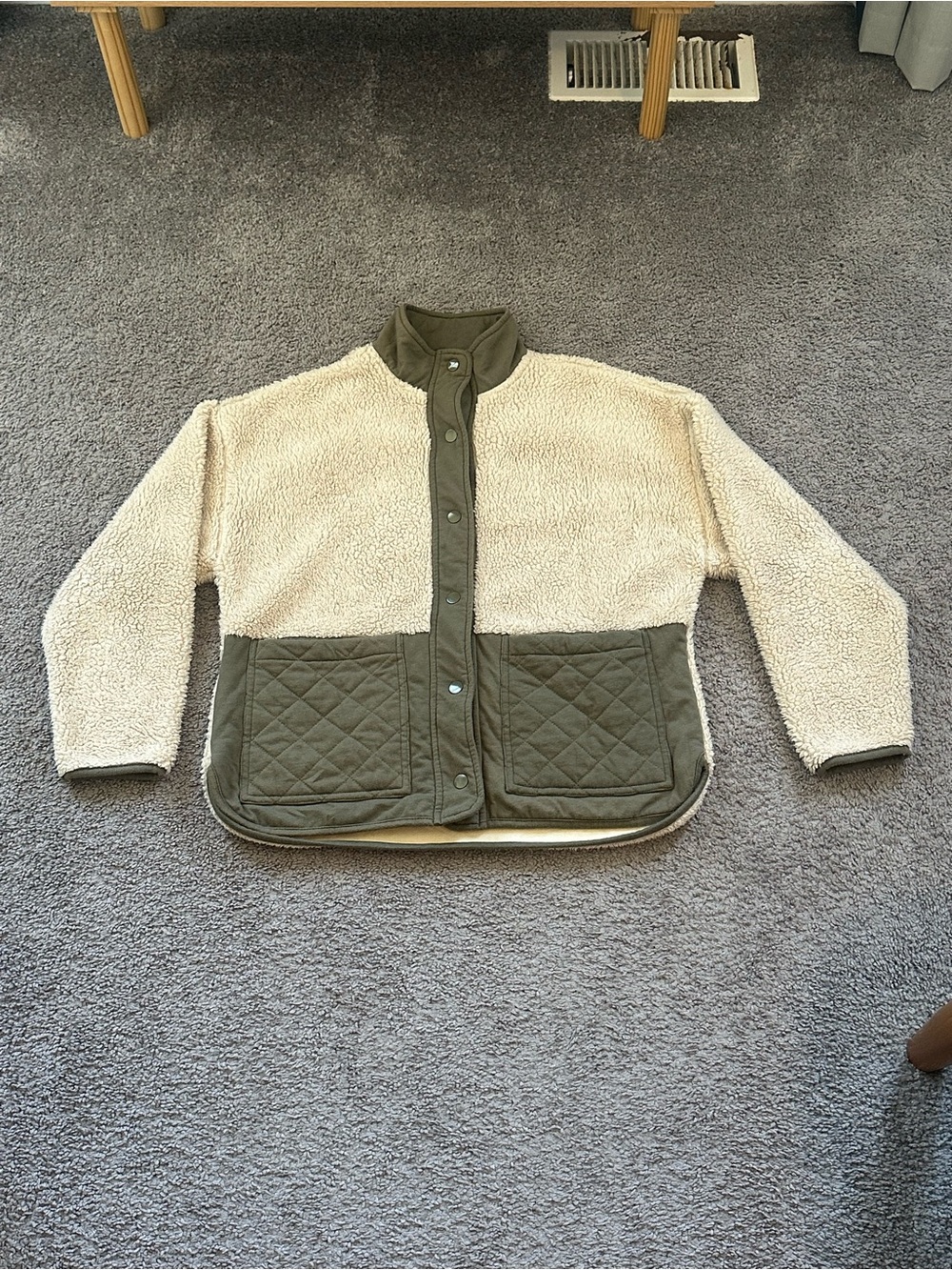 Z Supply Cannon Quilted Sherpa Jacket Small